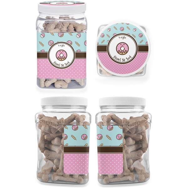 Donuts Pet Treat Jar - Multiple Angles
