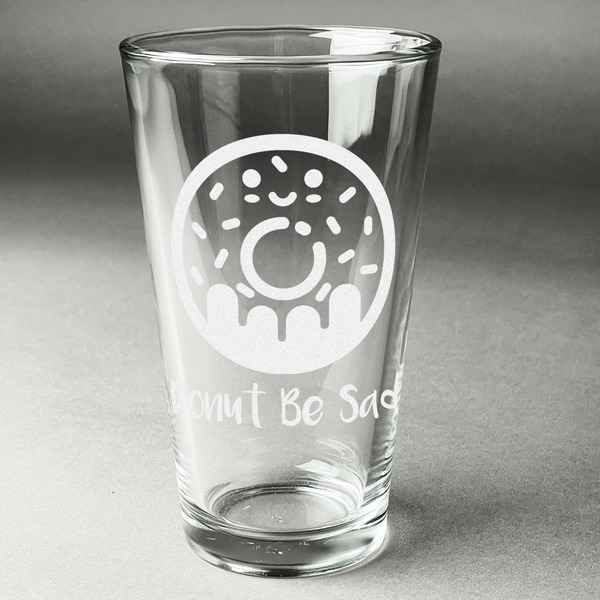 Custom Donuts Pint Glass - Engraved (Personalized)