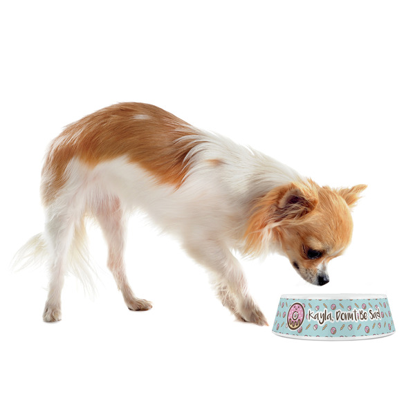 Donuts Plastic Pet Bowls - Small - LIFESTYLE
