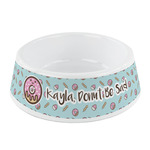 Donuts Plastic Dog Bowl - Small (Personalized)