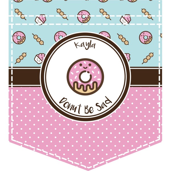 Custom Donuts Iron On Faux Pocket (Personalized)