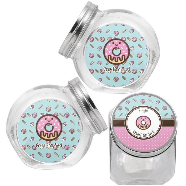 Donuts Puppy Treat Jar - Top Left Right