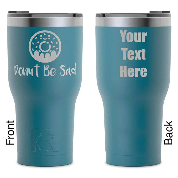 Custom Donuts RTIC Tumbler - Dark Teal - Laser Engraved - Double-Sided (Personalized)