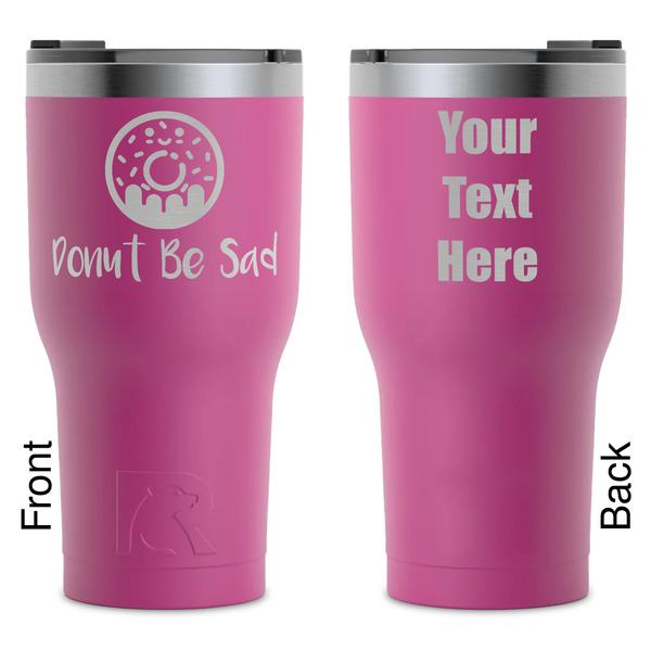 Custom Donuts RTIC Tumbler - Magenta - Laser Engraved - Double-Sided (Personalized)