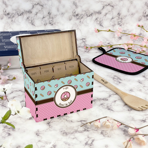 Donuts Recipe Box - Full Color - In Context