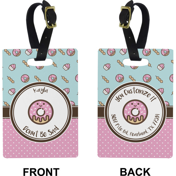Donuts Rectangle Luggage Tag (Front + Back)