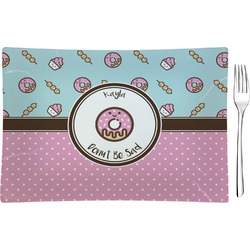 Donuts Rectangular Glass Appetizer / Dessert Plate - Single or Set (Personalized)