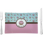 Donuts Rectangular Glass Lunch / Dinner Plate - Single or Set (Personalized)