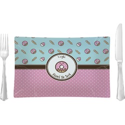 Donuts Glass Rectangular Lunch / Dinner Plate (Personalized)