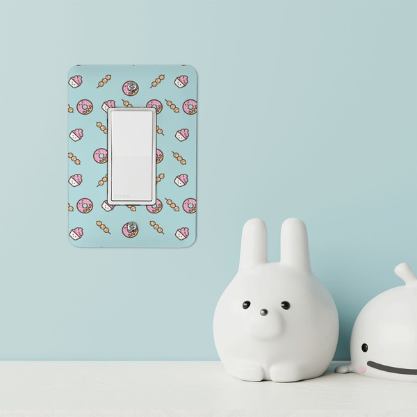 Donuts Rocker Light Switch Covers - Single - IN CONTEXT