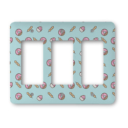 Donuts Rocker Style Light Switch Cover - Three Switch