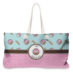 Donuts Large Tote Bag with Rope Handles (Personalized)