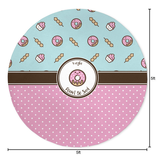 Donuts Round Area Rug - Size