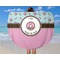 Donuts Round Beach Towel - In Use