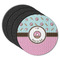 Donuts Round Rubber Backed Coasters - Set of 4 (Personalized)