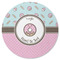Donuts Round Coaster Rubber Back - Single