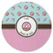 Donuts Round Rubber Backed Coaster (Personalized)