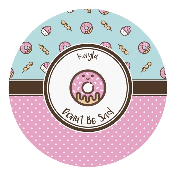 Custom Donuts Round Decal - Small (Personalized)