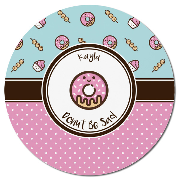 Donuts Round Fridge Magnet - FRONT