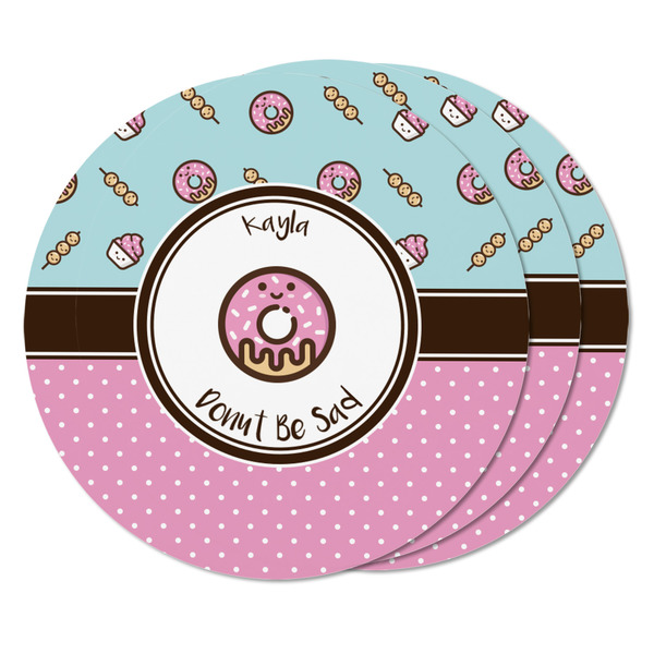 Donuts Round Fridge Magnet - THREE