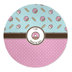 Donuts 5' Round Indoor Area Rug (Personalized)