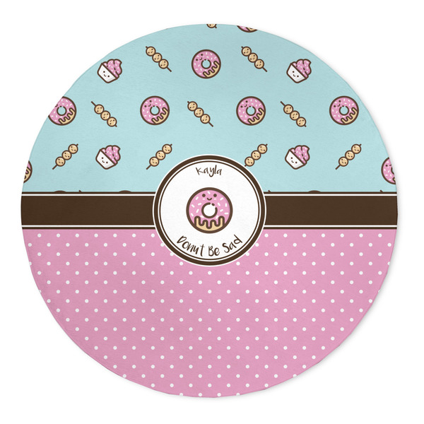 Custom Donuts 5' Round Indoor Area Rug (Personalized)