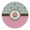 Donuts Round Linen Placemats - FRONT (Double Sided)