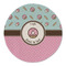 Donuts Round Linen Placemats - FRONT (Single Sided)