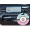 Donuts Round Luggage Tag & Handle Wrap - In Context