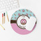 Donuts Round Mousepad - LIFESTYLE 2