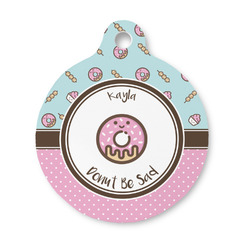 Donuts Round Pet ID Tag - Small (Personalized)