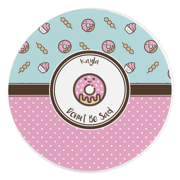 Custom Donuts Round Stone Trivet (Personalized)