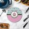 Donuts Round Stone Trivet - In Context View