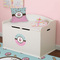 Donuts Round Wall Decal on Toy Chest