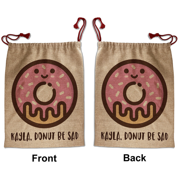 Donuts Santa Bag - Front and Back