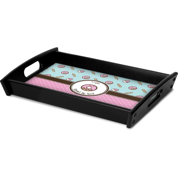 Donuts Serving Tray Black - Corner