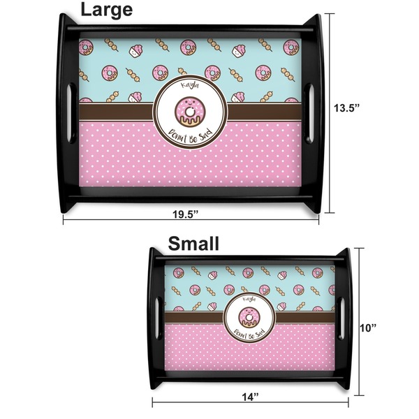 Donuts Serving Tray Black Sizes