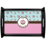 Donuts Black Wooden Tray - Small (Personalized)