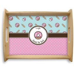 Donuts Natural Wooden Tray - Large (Personalized)