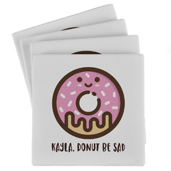 Donuts Absorbent Stone Coasters - Set of 4 (Personalized)