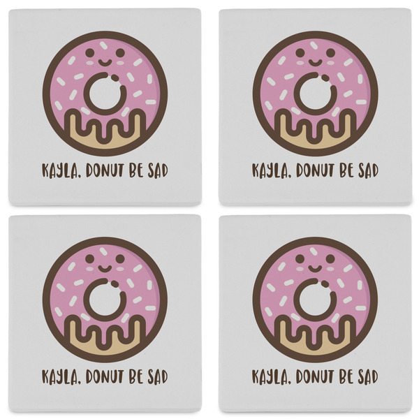 Donuts Set of 4 Sandstone Coasters - See All 4 View