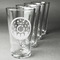 Donuts Set of Four Engraved Pint Glasses - Set View
