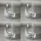 Donuts Set of Four Personalized Stemless Wineglasses (Approval)