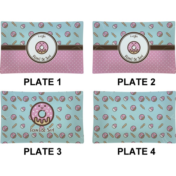 Donuts Set of Rectangular Dinner Plates (Approval)