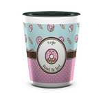 Donuts Ceramic Shot Glass - 1.5 oz - Two Tone - Single (Personalized)