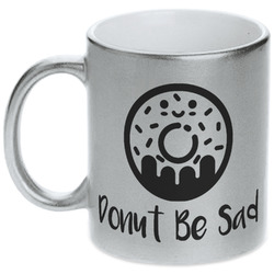 Donuts Metallic Silver Mug (Personalized)