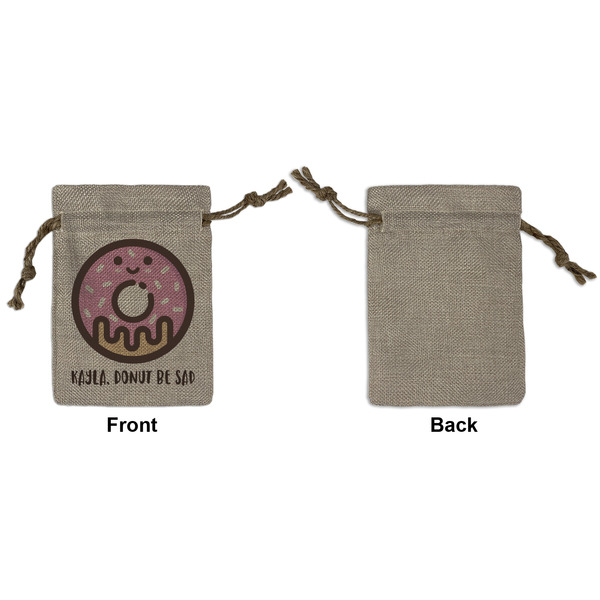 Donuts Small Burlap Gift Bag - Front Approval