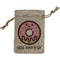 Donuts Small Burlap Gift Bag - Front