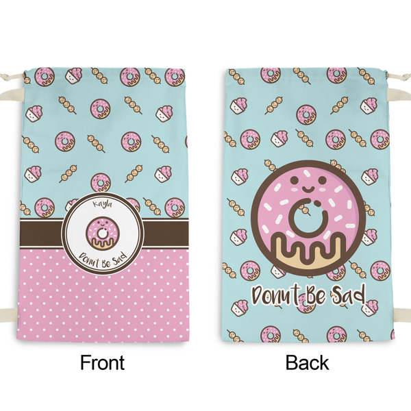 Donuts Small Laundry Bag - Front & Back View