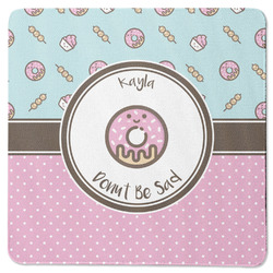 Donuts Square Rubber Backed Coaster (Personalized)